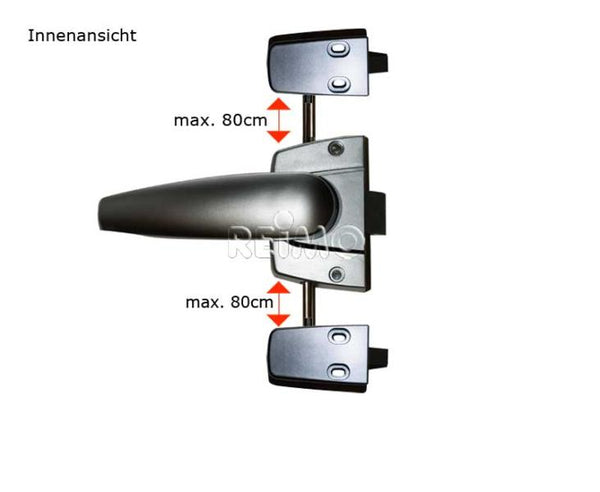Reimo Toilet lock with 3-point locking - chrome glossy - 524731 | Stahlor image 1