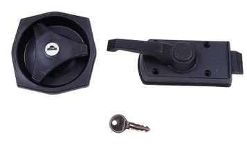 FAWO Caravan door lock for wall thickness 25 - 35 mm - Black - 52475 | Stahlor image 1