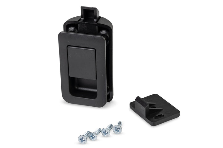 Snap lock 36 x 59 mm for door thicknesses 12 - 18 mm - Matt Black