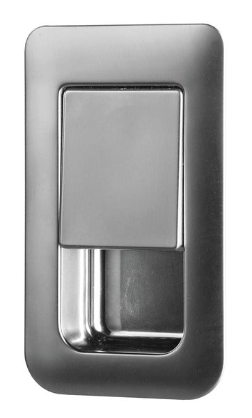Snap lock 36 x 59 mm for door thicknesses 12 - 18 mm - Matt chrome