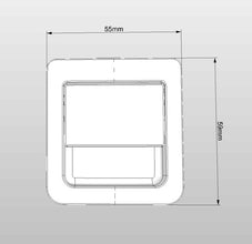 Reimo Snap lock 55 x 59 mm for door thicknesses 12 - 18 mm - Matt Chrome / Black - 52498 | Stahlor image 2