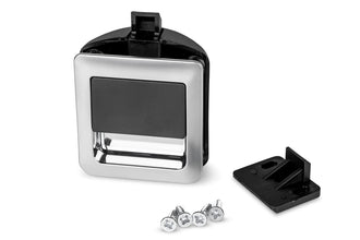 Reimo Snap lock 55 x 59 mm for door thicknesses 12 - 18 mm - Matt Chrome / Black - 52498 | Stahlor image 1