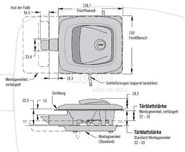 Reimo Kofferklappenschloß weiß - 52538 | Stahlor image 2