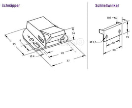 Reimo Plastic latch white - 52540 | Stahlor image 2