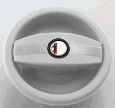 Zadi Door lock CARAVAN right, without cylinder and key, black/white - 52608 | Stahlor image 1