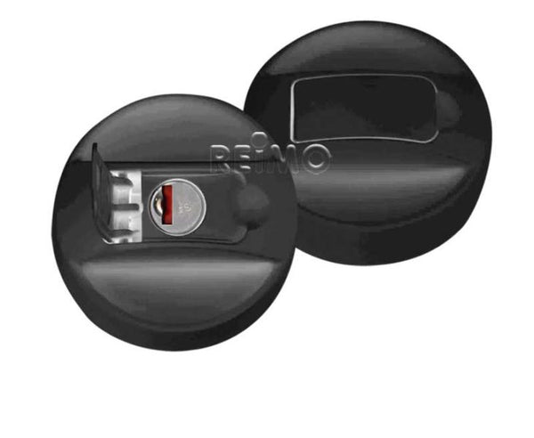 ZADI Tank lock with locking flap, black - 52619 | Stahlor image 1