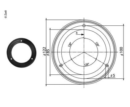 Rubber seal for 123x84mm filter, black