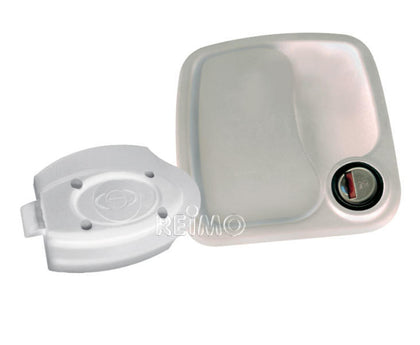 Euro garage lock white without cylinder and screws