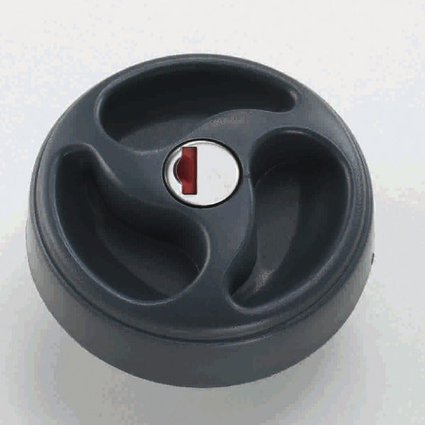 3-grip tank cover black, without cylinder + key