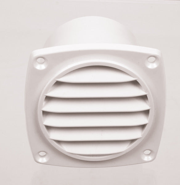 Reimo Ventilation grille with shaft white, outside: 94x94mm - 53035 | Stahlor image 1