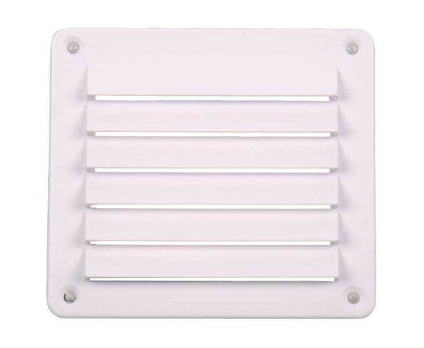 Reimo Ventilation grille, white, 142x127mm, angular, incl. screws - 53037 | Stahlor image 1
