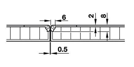 Reimo Folding table hinge brass matt - 532192 | Stahlor image 2
