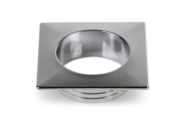 Reimo Rosette for Push-Lock chrome polished square for wall thickness 19mm - 532792 | Stahlor image 1