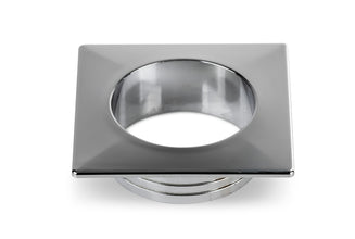 Reimo Rosette for Push-Lock chrome polished square for wall thickness 19mm - 532792 | Stahlor image 1