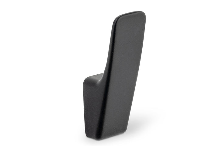 Single coat hook metal black angular, not foldable