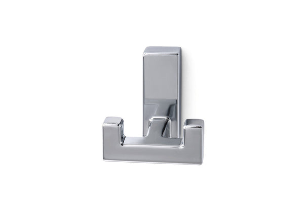 Reimo coat hook chrome high gloss, 2 hooks 50x50x45mm - 53354 | Stahlor image 1