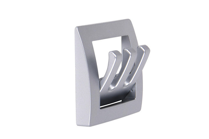 Wardrobe holder matt silver 1 piece, folding, 3 hooks