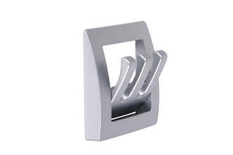 FAWO Wardrobe holder matt silver 1 piece, folding, 3 hooks - 53363 | Stahlor image 1