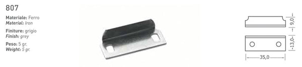 Reimo Strike plate in metal, 35x13x9mm - 534191 | Stahlor image 1