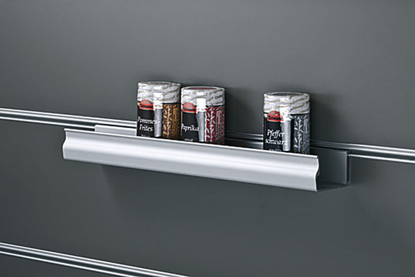 Reimo spice rack silver 400x65x21mm, aluminium - 53424 | Stahlor image 1