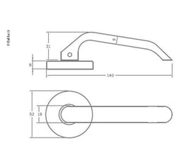 Reimo Door handle chrome V1786 - 53452 | Stahlor image 2
