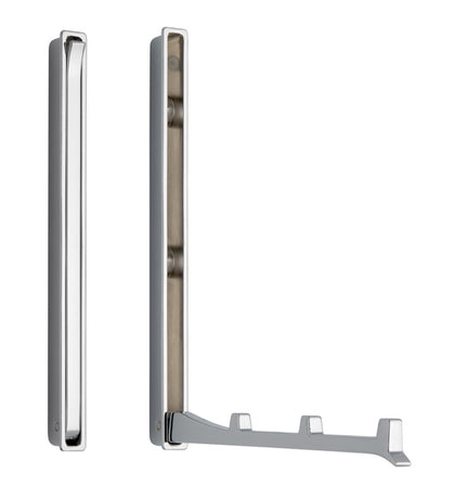 Reimo Folding Coat Hook, Double, Polished Chrome, 177 x 13 x 19 mm