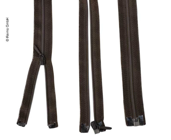 Reimo Zipper 50cm, divisible - unhookable in brown, plastic - 55048 | Stahlor image 1