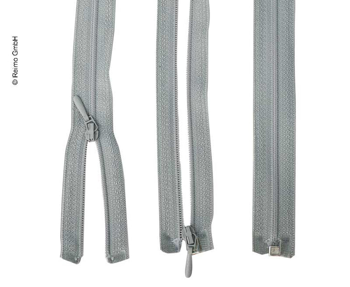 zipper, 170 cm, divisible, grey