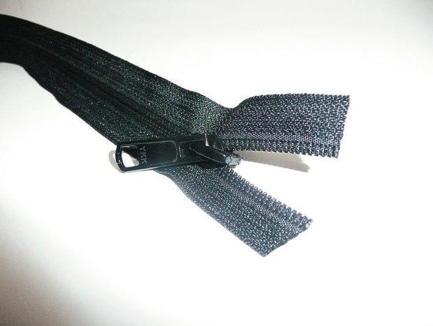 Special zipper black, running meter