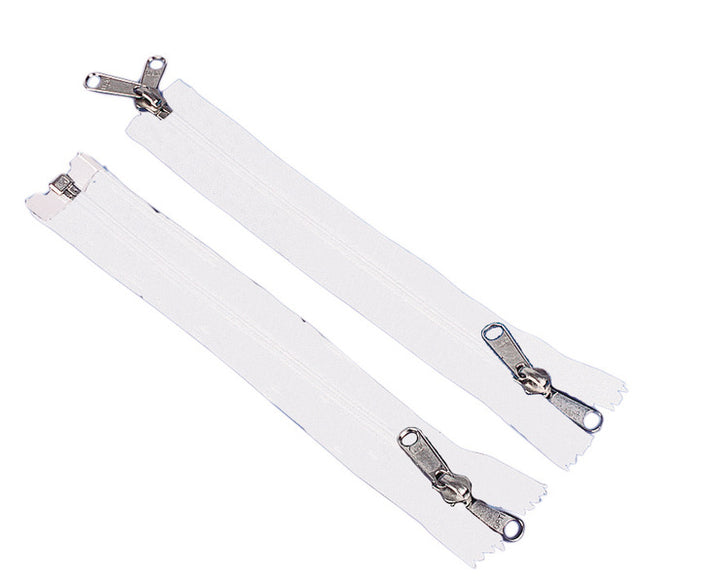 Tent-zip white, 260cm with 2 double leads