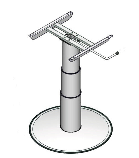 Single column lift table - Lifting height: 320-695 mm - Gray telescopic sleeves