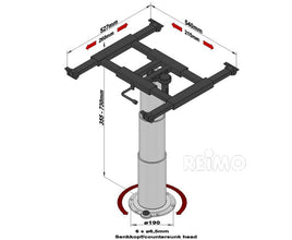 ILSE Single column lift frame 355-730 mm - stroke 375 mm - 57116 | Stahlor image 2