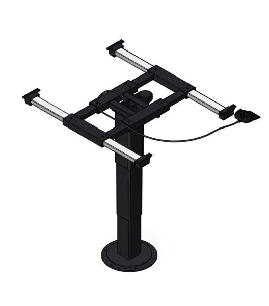 Single column lift table lift frame - Height adjustable 335-715 mm - 360° rotatable