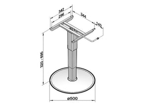 ILSE Single column lift table 320 - 695 mm - 57122 | Stahlor image 2