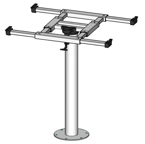 ILSE Table column with rotation and displacement H730mm Alu - 57125 | Stahlor image 1