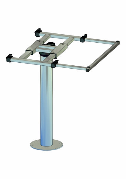 ILSE Table column with twist and shift H700mm Alu - 57161 | Stahlor image 1