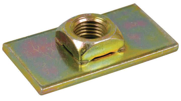 Threaded plate for safety belt