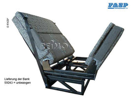 FASP Seat/sleeper bench, one side armrest, 3-point belts, bed:1700x1000mm - 59243 | Stahlor image 2