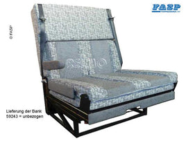 FASP Seat/sleeper bench, one side armrest, 3-point belts, bed:1700x1000mm - 59243 | Stahlor image 1