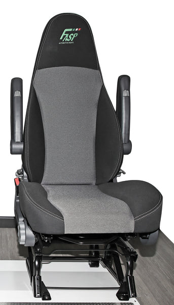Single seat rotatable 55cm, cover two-tone light grey/anthracite