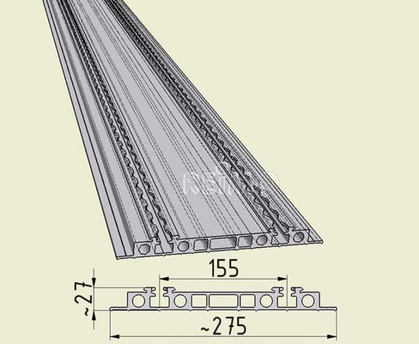 Reimo Slide rail double row for Euroseat 2,4m - 59379 | Stahlor image 1