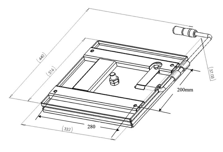 Universal rotating flat seat mount (without TÜV)