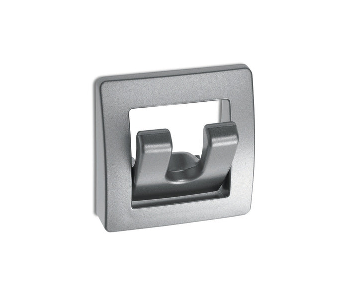 Coat hooks / wall hooks silver matt - sliding blister-packed