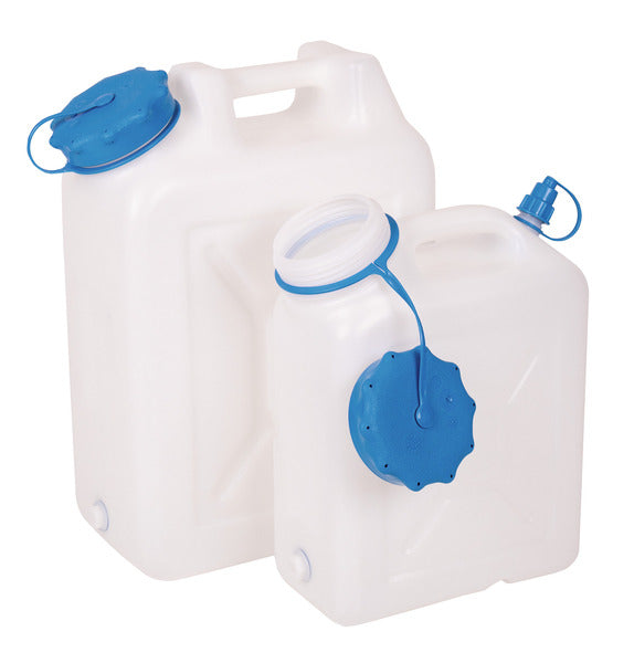 Water canister wide neck 22 litre, rounded shape, UV protection