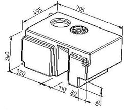 Reimo Fresh water tank Ford Transit from year 2000 on - 61007 | Stahlor image 1
