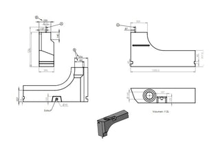 Aplast Fresh water tank for panel van Fiat Ducato and similar from 2018 - 112 l - 61059 | Stahlor image 2