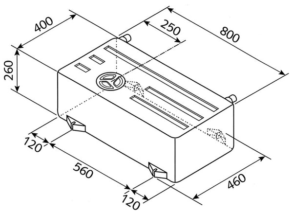 Reimo Fresh and waste water tank EV 1501 - 75 litres - 61101 | Stahlor image 1