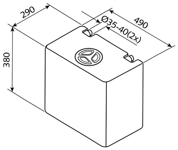 Reimo Universal fresh and waste water tank EV1004 - 50 l - 61107 | Stahlor image 1