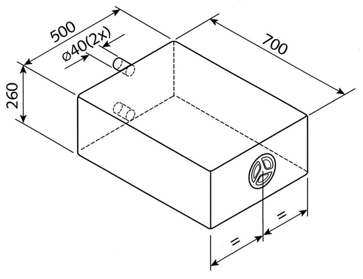 Water tank EV 1801 - 85 litres