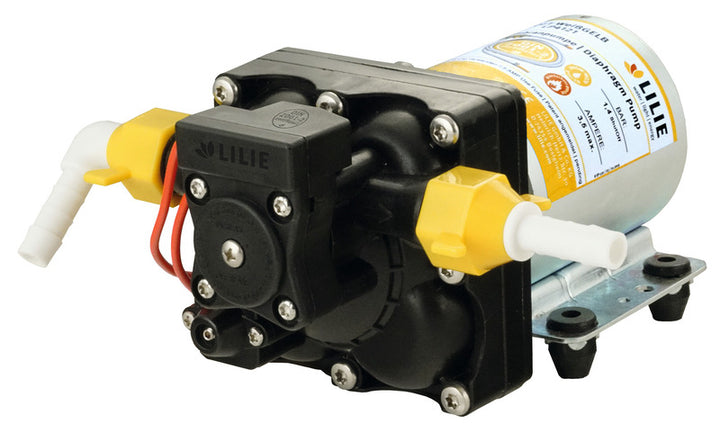 LILIE Soft Series Pump White Yellow with Bypass Control - 1.4 bar and 7.5 l/min